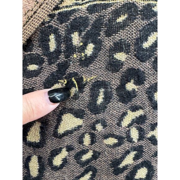 Vintage Paskmina 100% Pashmina Shawl With Leopard & Zebra Print Design Tassel - Picture 8 of 10